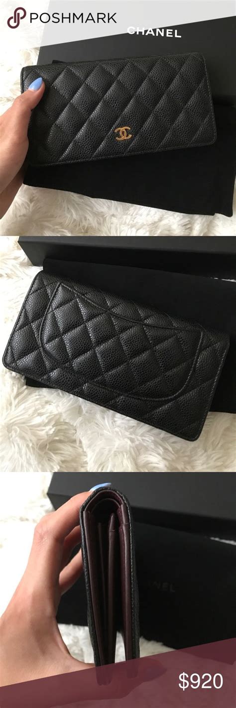 chanel caviar long wallet price